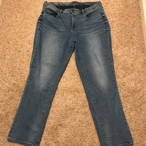 High rise straight leg curvy jeans
